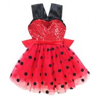 Baihui Girls Sequin Dress The Miraculous Ladybug Cosplay Costume