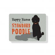 BainbridgeMercantile Happy Home of a Standard (black) Poodle Sign 12X9