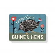 /BainbridgeMercantile Happy Home of Guinea Hens Sign 12 x 9 (blue)