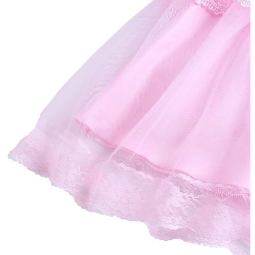  Baixia Straps Lace Embroidered Flower Girl Wedding Party Princess Dress Children Costume Teenager