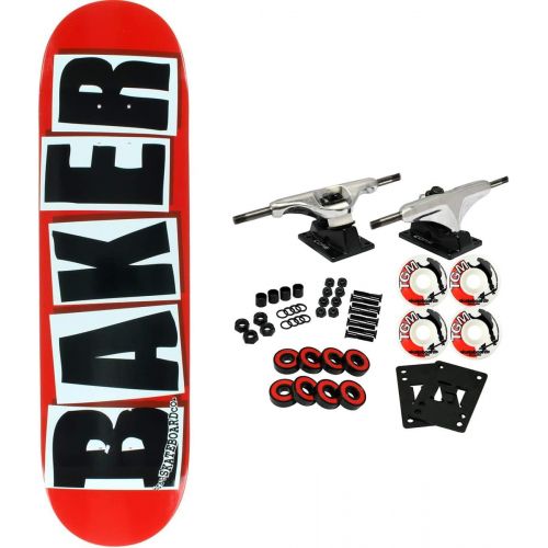  Baker Skateboard Complete Brand Logo Red/Black 8.47