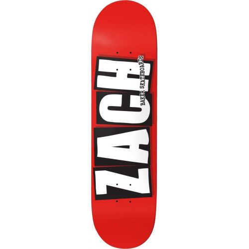  Baker Skateboard Deck Zach Allen Logo Red 8.0