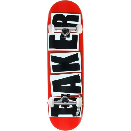  Baker Skateboard Deck Brand Logo Red/Black 7.88 Raw Trucks Assembled