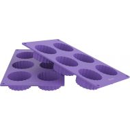 [아마존베스트]Bakerpan Silicone 2 3/4 Inch Round Tart Mold, Mini Cakes, Desserts, 6 Cavities Pan - Set of 2