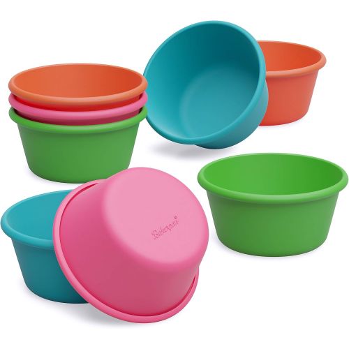  [아마존베스트]Bakerpan Silicone Mini Cake Pan, Large Muffin Cup, 3 1/2 Inch Baking Cups, Set of 8