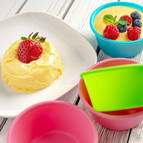  [아마존베스트]Bakerpan Silicone Mini Cake Pan, Large Muffin Cup, 3 1/2 Inch Baking Cups, Set of 8