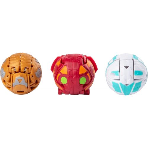  [아마존베스트]Bakugan Starter Pack 3 Pack, Pyrus Fangzor, Collectible Transforming Creatures, for Ages 6 & Up