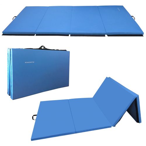  BalanceFrom GoGym All-Purpose 4x10x2 Extra Thick High Density Anti-Tear Gymnastics Gym Folding Exercise Aerobics Mats