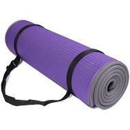 BalanceFrom GoFit All-Purpose 2/5-Inch (10mm) Extra Thick High Density Anti-Slip Exercise Pilates Yoga Mat with Carrying Strap