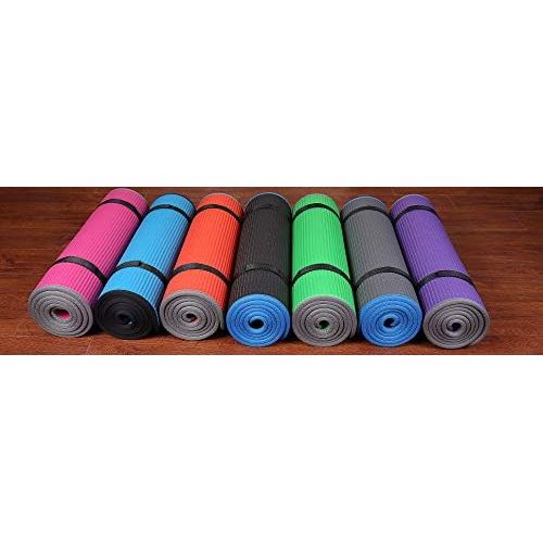  BalanceFrom GoFit All-Purpose 2/5-Inch (10mm) Extra Thick High Density Anti-Slip Exercise Pilates Yoga Mat with Carrying Strap