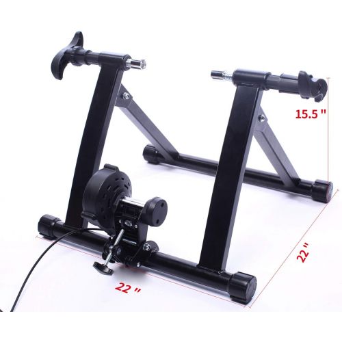  [아마존베스트]Balance From Bike Trainer Stand Steel Bicycle Exercise Magnetic Stand with Front Wheel Riser Block, Black