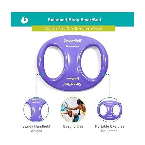  Balanced Body SmartBell Ergonomic Two-Handed Pilates Exercise Weight, Pilates Dumbbell, Exercise Equipment for Home Gym or Pilates Studio Use