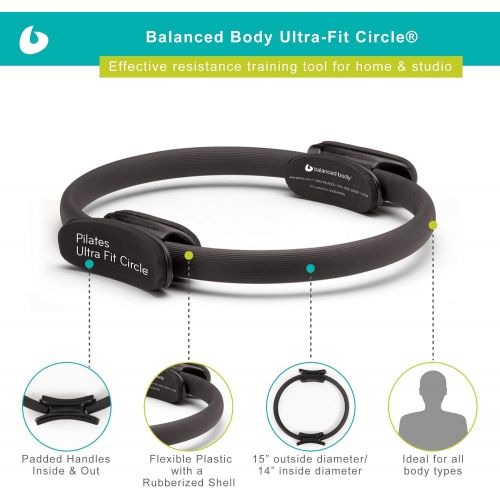  Balanced Body Ultra-Fit Circle Pilates Ring, Body Ring, Great Exercisers for Legs, Fitness Circle, Thigh Exercise, Pilates Circle, Pilate Ring Fitness Equipment for Home or Studio