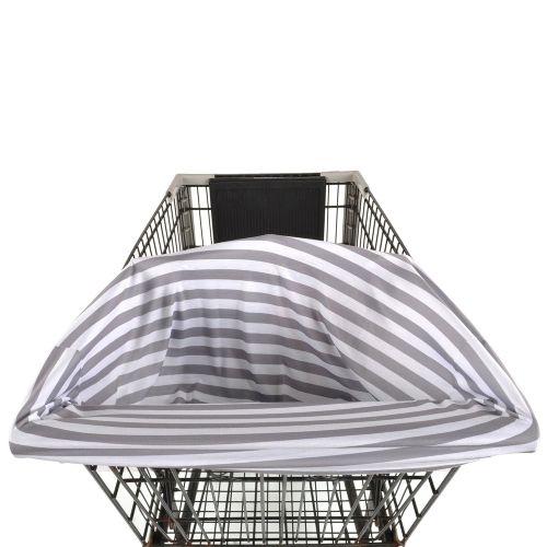  Balboa Baby Multi-Use Car Seat Canopy Cover - Grey & White Cabana Stripe