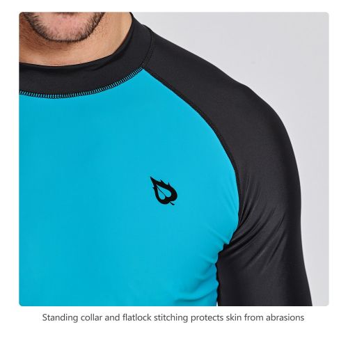  Baleaf BALEAF Mens Short Sleeve Rashguard Swim Shirt UV Sun Protection UPF 50+