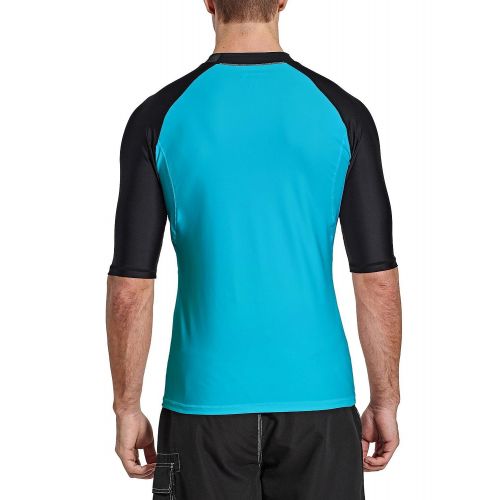  Baleaf BALEAF Mens Short Sleeve Rashguard Swim Shirt UV Sun Protection UPF 50+