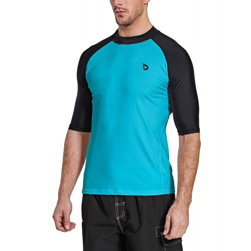  Baleaf BALEAF Mens Short Sleeve Rashguard Swim Shirt UV Sun Protection UPF 50+