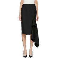 Balenciaga Black Side Godet Skirt