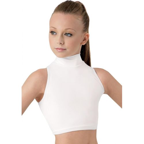  Balera Dance Crop Top Sleeveless Mock Turtleneck