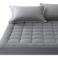 [아마존핫딜][아마존 핫딜] Balichun BALICHUN Pillowtop Full Mattress Pad Cover 300TC 100% Cotton Down Alternative Filled Mattress Topper with 8-21-Inch Deep Pocket (Dark Grey, Full)