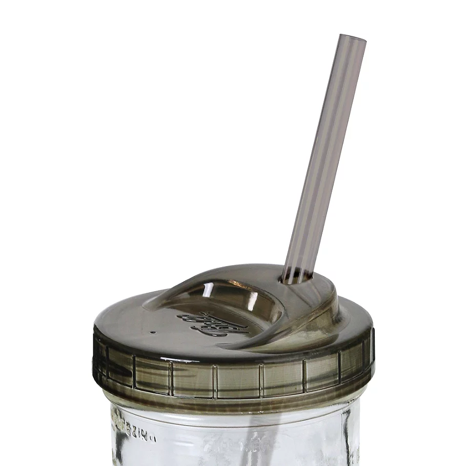 Ball 4-Piece Mason Jar Sip N Straw Lids Set in Green