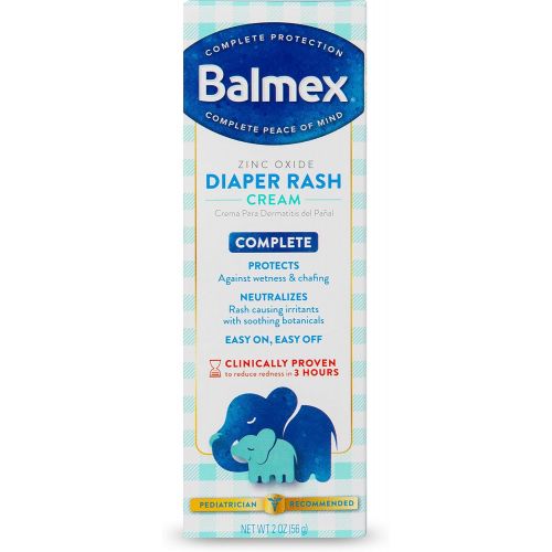  Balmex Complete Zinc Oxide Protection Diaper Rash Cream, 2 Oz