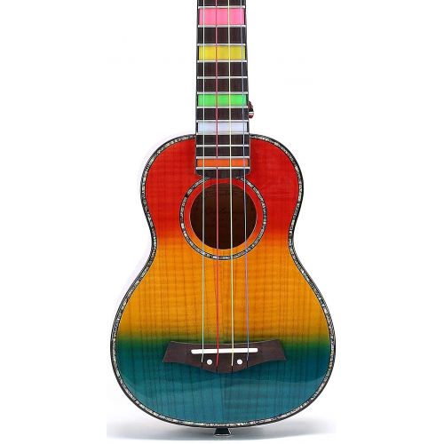  [아마존베스트]Balnna Concert Ukulele (23 inch) High-gloss Rainbow Uke with Aquila Color Strings & Awesome Accessories, Maple Wooden Ukulele for Beginners，Classic and Professional Hawaiian Guitar