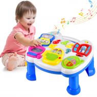 Balnore Kids Musical Table,Learn & Groove Table Education Activity Center Multiple Modes Game for Kids Toddlers