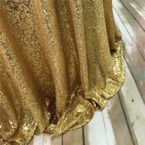  BalsaCircle TRLYC Round Cake Sequin Gold Sequin Tablecloth for Christmas Party-120-Inch