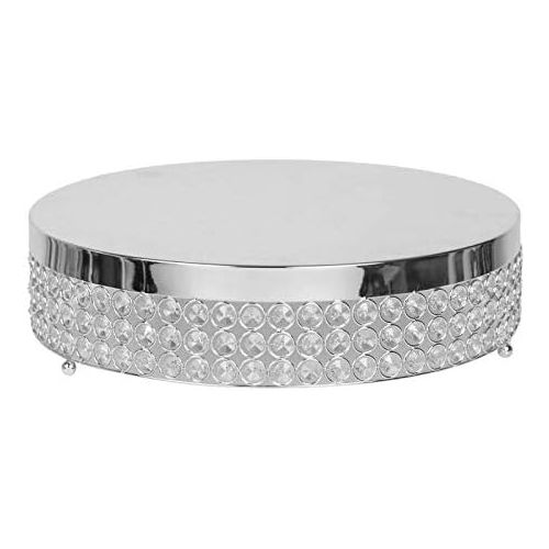  BalsaCircle 15.5-Inch wide Silver Beaded Round Metal Cake Stand - Birthday Party Wedding Display Dessert Pedestal Centerpiece Riser