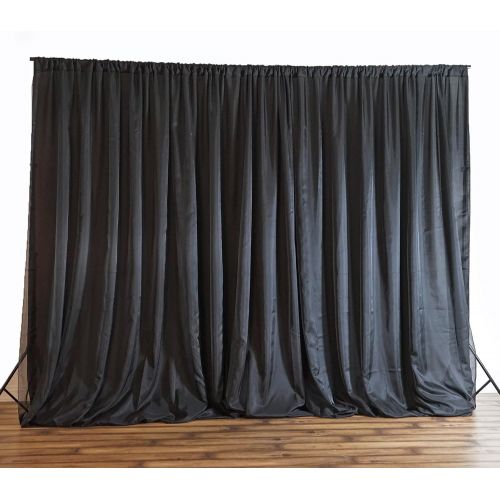  BalsaCircle 20 feet x 10 feet White Fabric Backdrop Drapes Curtains - Wedding Ceremony Event Party Photo Booth Home Windows