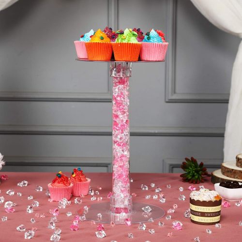  BalsaCircle 4 Tiers Clear 16-Inch Round Crystal Acrylic Cupcake Stand - Tiered Dessert Food Serving Tower Birthday Party Wedding