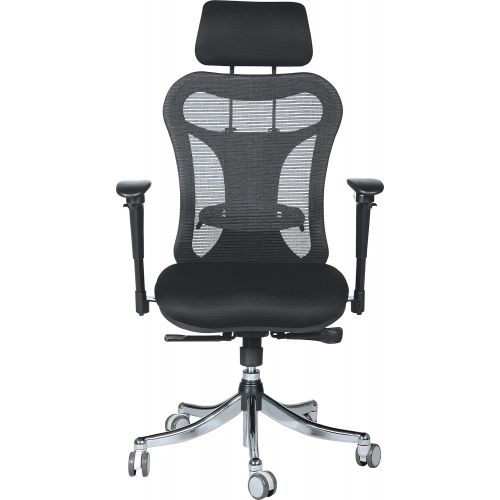  Balt Ergo EX Executive Mesh Office Chair, Ergonomically Adjustable, 28-Inch by 24-Inch by 51-Inch, Black (34434)