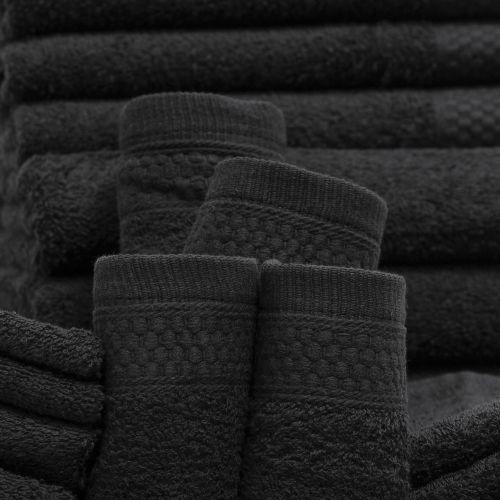  Sobel at Home 100% Cotton 24-Piece Cotton Bath Towel Set Collection