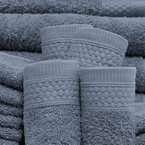  Sobel at Home 100% Cotton 24-Piece Cotton Bath Towel Set Collection