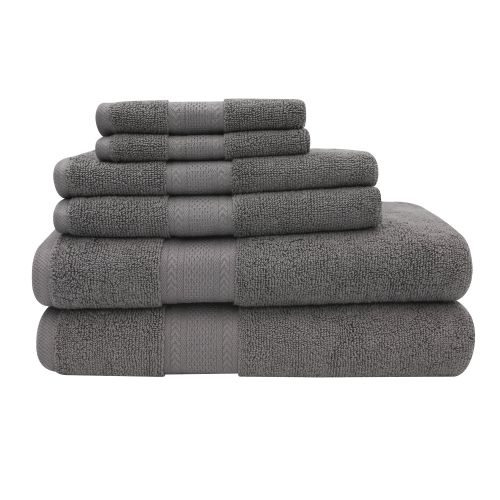  Sobel at Home Endure 6-Piece Sumptuousness 100% Cotton Towel Set Collection