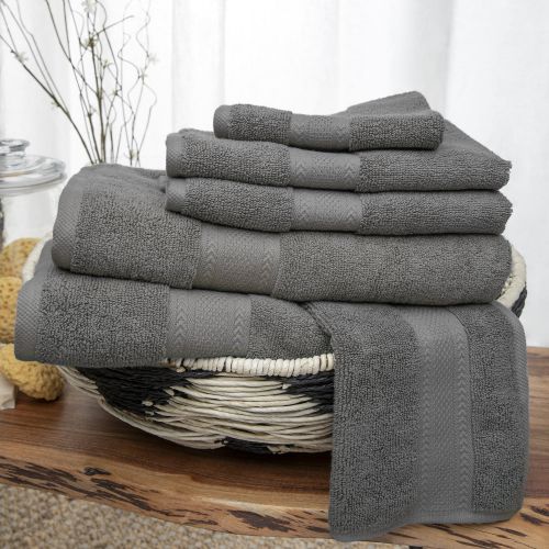  Sobel at Home Endure 6-Piece Sumptuousness 100% Cotton Towel Set Collection