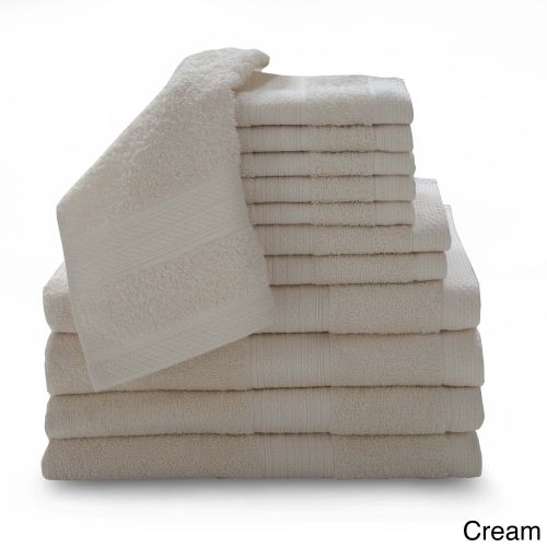  Sobel At Home 100% Ring-spun Cotton Luxury 12-Piece Towel Set Collection with Bath Sheets