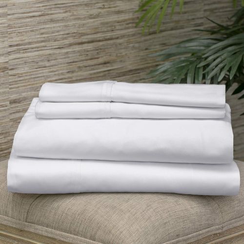  Baltic Linen 300 Thread Count Sheet Set, Twin, White, 3 Piece