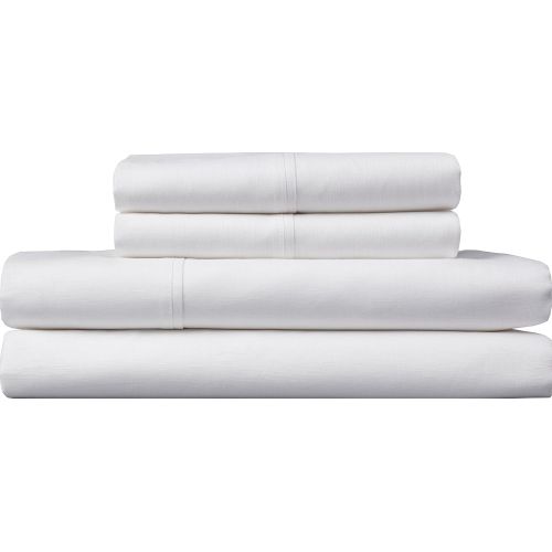  Baltic Linen Pure Linen/Cotton Blend Sheet Set, Full, Optic White