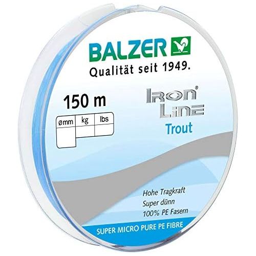  [아마존베스트]Balzer Ironline Trout 150 m Triple Braided Line for Trout