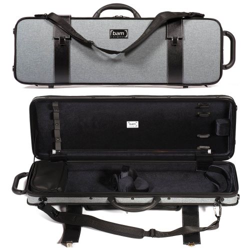  Bam France 2001GF Hightech Grey Flannel Oblong 4/4 Violin Case