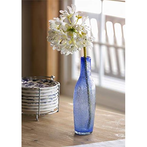  Bambeco Light Cobalt Recycled Glass Oil bottle - Bottle stopper not included