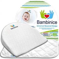 Bambinice Universal Bassinet Wedge - Infant Crib Pillow - Waterproof Changing Pad Liner  Portable...
