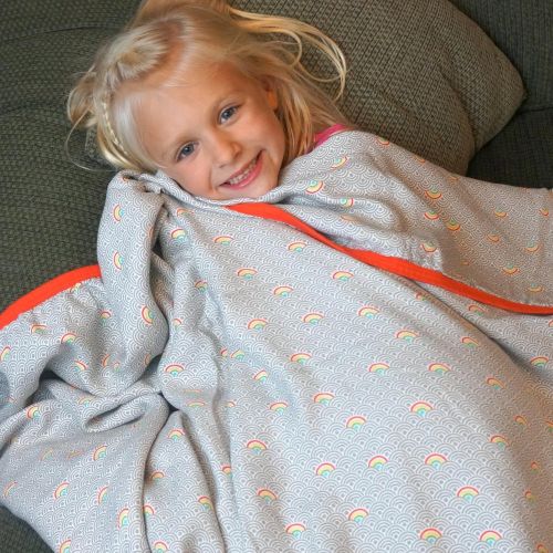  Bambino Land Bamboo Double Layer Muslin Blanket - Rainbow