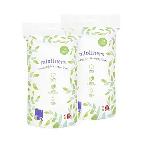  Bambino Mio, Mioliners (Biodegradable Diaper Liners), 2 Pack