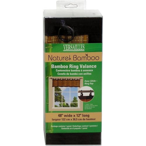  Bamboo Ring Top Curtain BRP06 48-Inch L x 12-Inch H Valance, Espresso