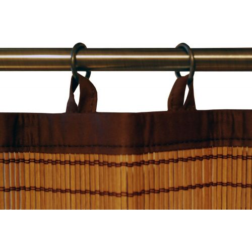  Bamboo Ring Top Curtain BRP06 48-Inch L x 12-Inch H Valance, Espresso