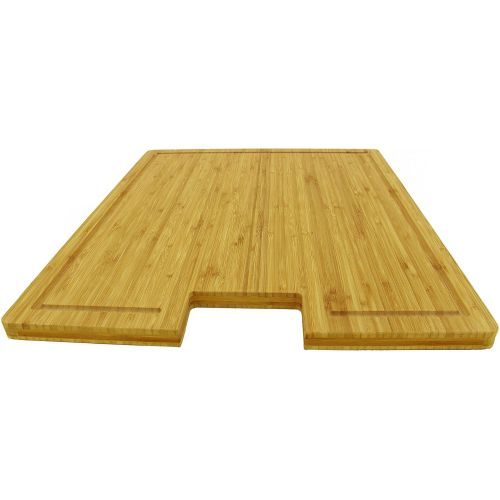  BambooMN Brand Bamboo Griddle Cover/Cutting Board for Viking Cooktops, Vertical Griddle Cover, Large (19X 16.38 X 0.75)