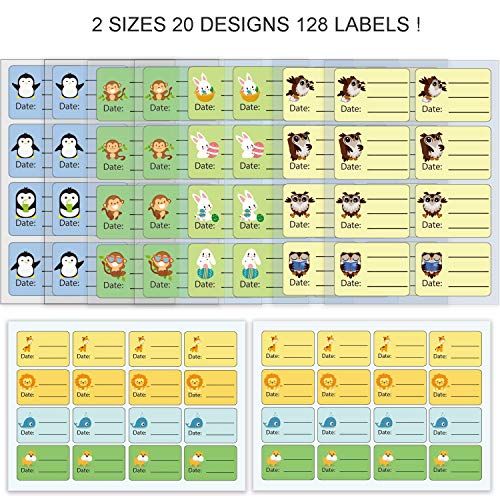  [아마존베스트]BambooScout Baby Food Labels, Write-On Date Labels for Food Storage Containers & Baby Bottles, Great for Daycare & Food Storage Pack of 128 (Food labels)